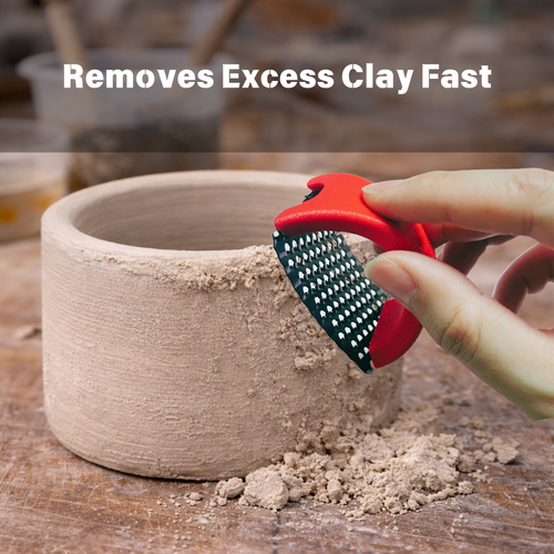 2 Pack Clay & Wood Rasp Tool with Textured Ergonomic Handle