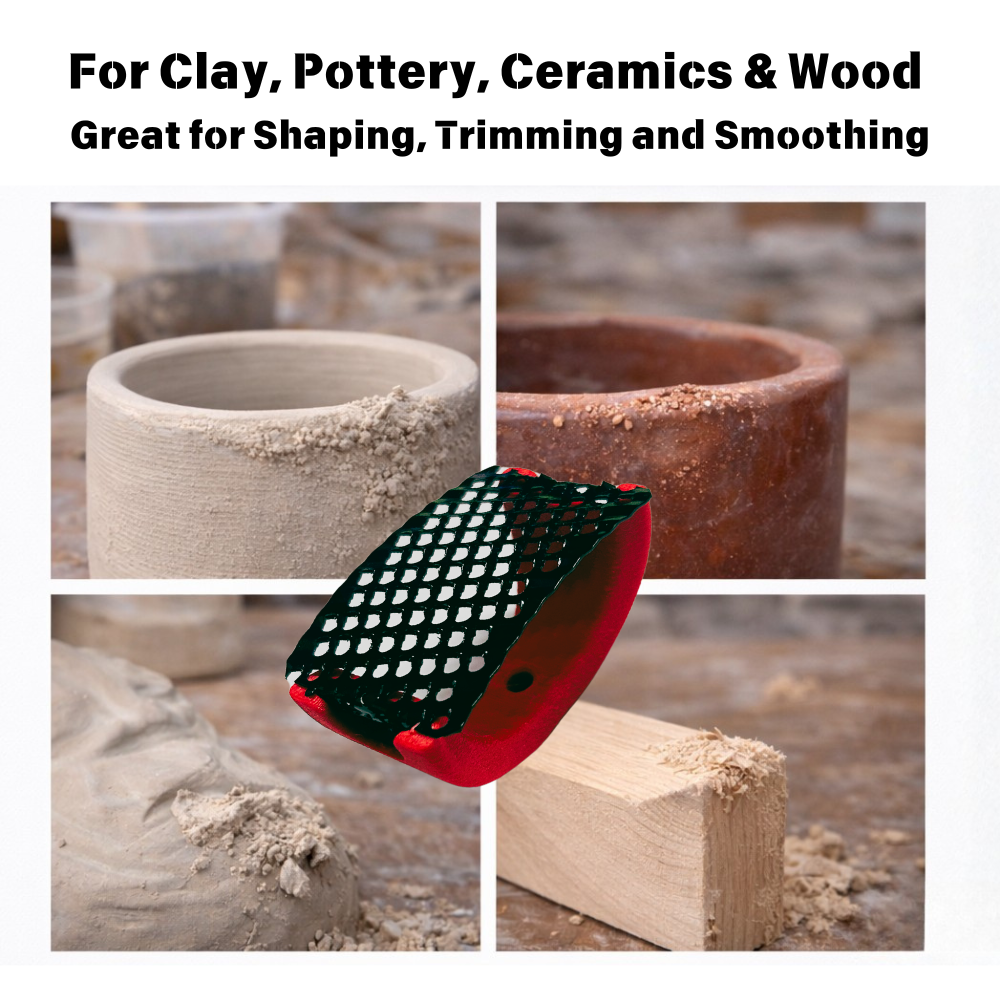 2 Pack Clay & Wood Rasp Tool with Textured Ergonomic Handle